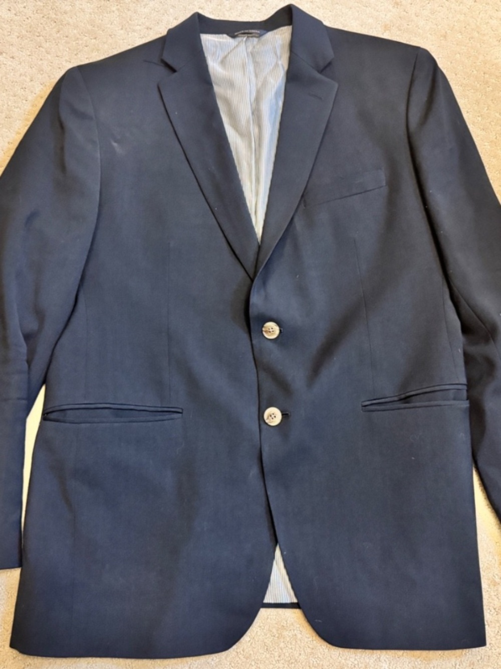 Banana Republic Men’s 40S Tailored Fit Blazer Sport Coat Navy 100% Wool Jacket
